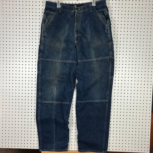 Marithe Francois Girbaud 90s Jeans 36x35 Double Knee Dark Wash Hip Hop Grunge - Picture 1 of 8